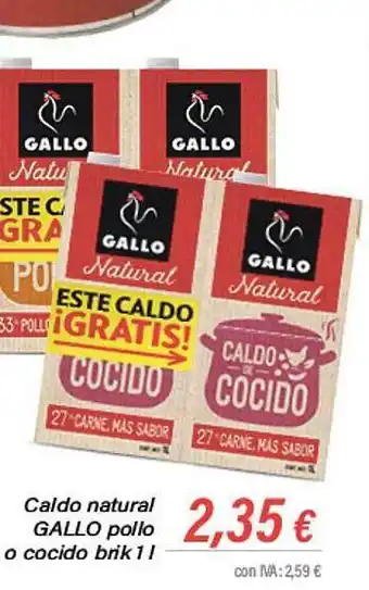 Cash Ifa Caldo natural gallo pollo o cocido oferta
