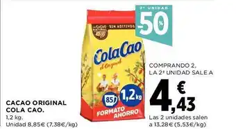 El Corte Inglés 2a unidad -50% cacao original cola cao oferta