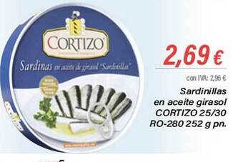 Cash Ifa Sardinillas en aceite girasol cortizo oferta