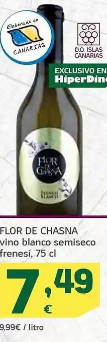 HiperDino Flore de chasna vino blanco semiseco frenesi oferta