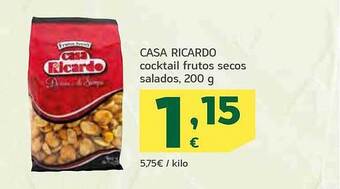 HiperDino Casa ricardo cocktail frutos secos salados oferta