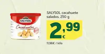 HiperDino Salysol cacahuete salados oferta