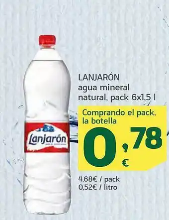 HiperDino Lanjarón agua mineral natural. pack 6 oferta