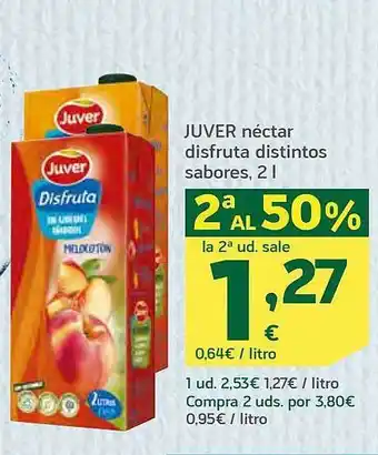 HiperDino 2a al 50% juver néctar disfruta distintos sabores oferta