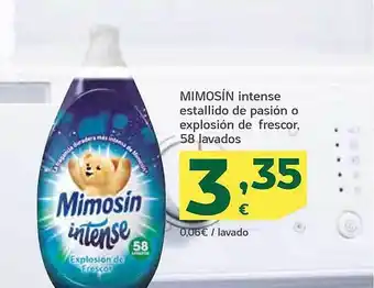 HiperDino Mimosín intense estallido de pasión o explosión de frescor 58 lavados oferta