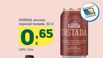 HiperDino Dorada cerveza especial tostada oferta