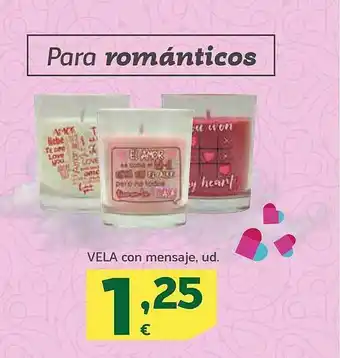 HiperDino Vela con mensaje oferta