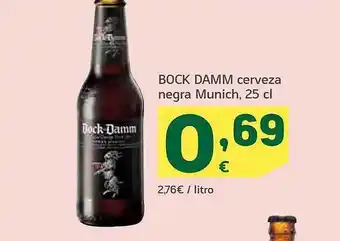 HiperDino Bock damm cerveza negra munich oferta