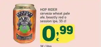 HiperDino Hop rider cerveza wheat pale ale, beastly red o session ipa oferta