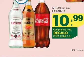 HiperDino Artemi ron oro o blanco oferta