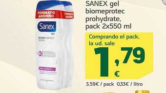 HiperDino Sanex gel biomeprotec prohydrate oferta