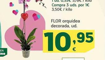 HiperDino Flor orquídea decorada oferta