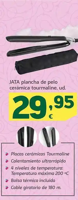 HiperDino Jata plancha de pelo cerámica tourmaline oferta