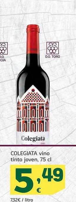 HiperDino Colegiata vino tinto joven oferta