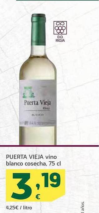 HiperDino Puerta vieja vino blanco cosecha oferta