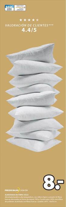 JYSK Almohada de fibra sola oferta