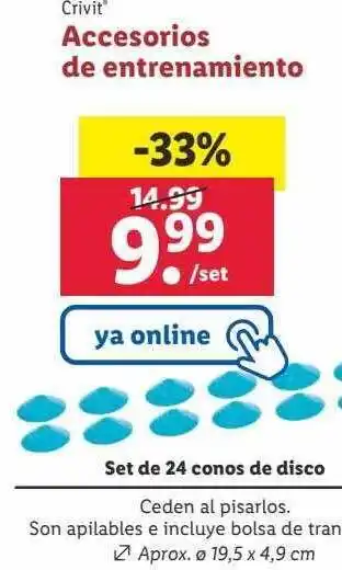 Lidl Set de 24 conos de disco oferta