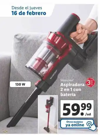 Lidl Aspiradora 2 en 1 batería oferta