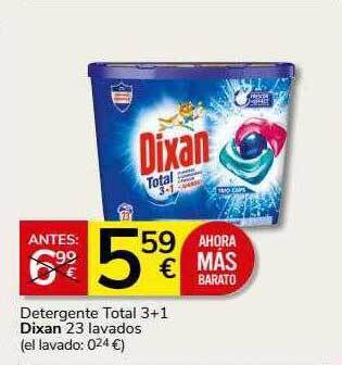 Supermercados Charter Detergente total 3+1 dixan oferta