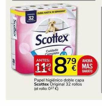 Supermercados Charter Papel higiénico doble capa scottex original oferta