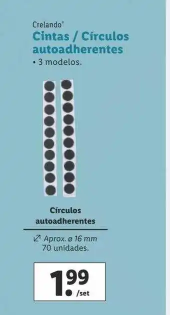 Lidl Crelando cinta - círculos autoadhrentes oferta