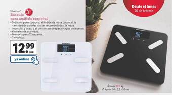 Lidl Silvercrest báscula para análisis corporal oferta