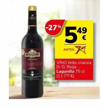 Supermercados Charter Vino tinto crianza d.o rioja lagunilla oferta
