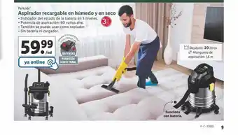 Lidl Markside aspirador recargable en húmedo y en seco oferta