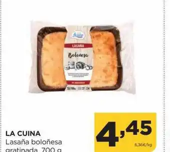 Alimerka La cuina lasaña boloñesa gratinada oferta