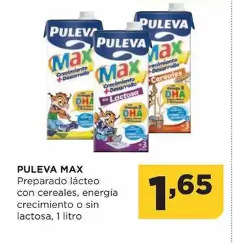 Alimerka Puleva max preparado lácteo con cereales energia crecimiento o sin lactosa oferta