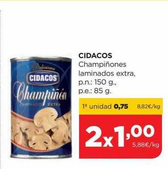 Alimerka Cidacos champiñones laminados extra oferta