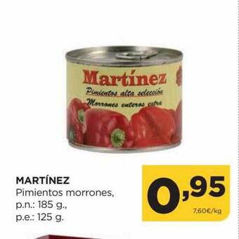 Alimerka Martínez pimientos morrones oferta