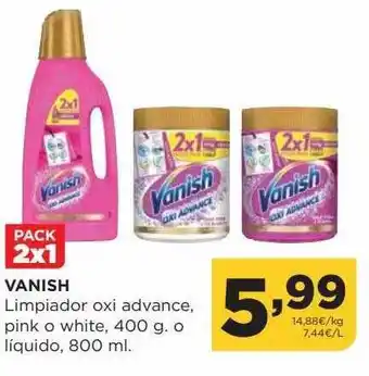 Alimerka Vanish limpiador oxi advance, pink o white o liquido oferta