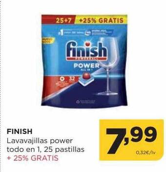 Alimerka Finish lavavajillas power todo en 1 25 pastillas oferta
