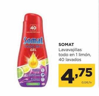 Alimerka Somat lavavajillas todo en 1 limóñ 40 lavados oferta