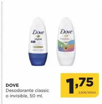 Alimerka Dove desodorante classic o invisible oferta