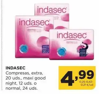 Alimerka Indasec compresas, extra, maxi good night , o normal oferta