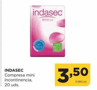 Alimerka Indasec compresa mini incontinencia oferta
