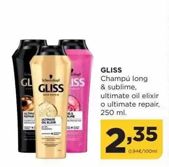 Alimerka Gliss champú long & sublime ultimate oil elixir o utimate repair oferta