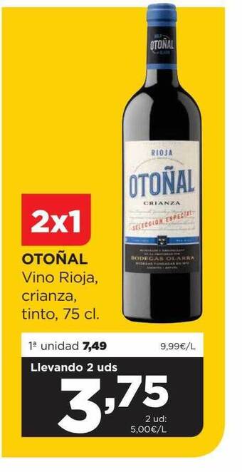 Alimerka Otoñal vino rioja, crianza tinto oferta