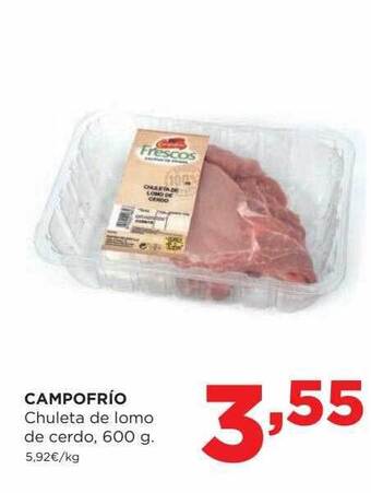 Alimerka Campofrío chuleta de lomo de cerdo oferta