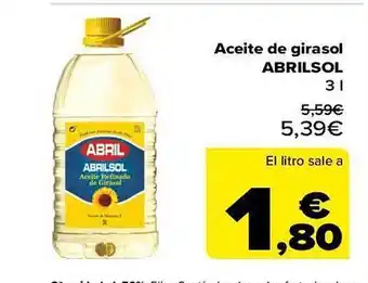 Carrefour Aceite de girasol abrilsol oferta