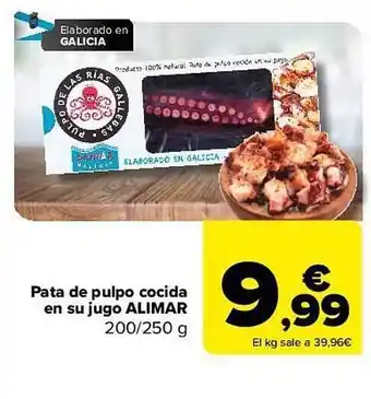 Carrefour Pata de pulpo cocida en su jugo alimar oferta