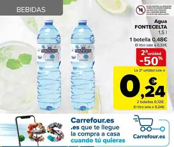 Carrefour Agua fontecelta 1 botella oferta