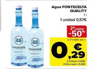 Carrefour 2a unidad -50% agua fontecelta quality oferta