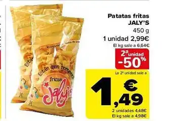 Carrefour 2a unidad -50% patatas fritas jaly's oferta