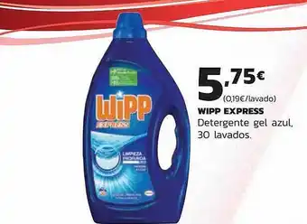 Supermercados Lupa Wipp express detergente gel azul oferta