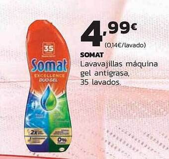 Supermercados Lupa Somat lavavajillas máquina gel antigrasa oferta