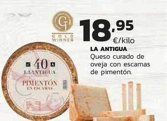 Supermercados Lupa La antigua queso curado de oveja con escamas de pimentón oferta