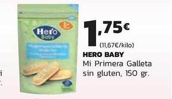 Supermercados Lupa Hero baby mi primera galleta sin gluten oferta